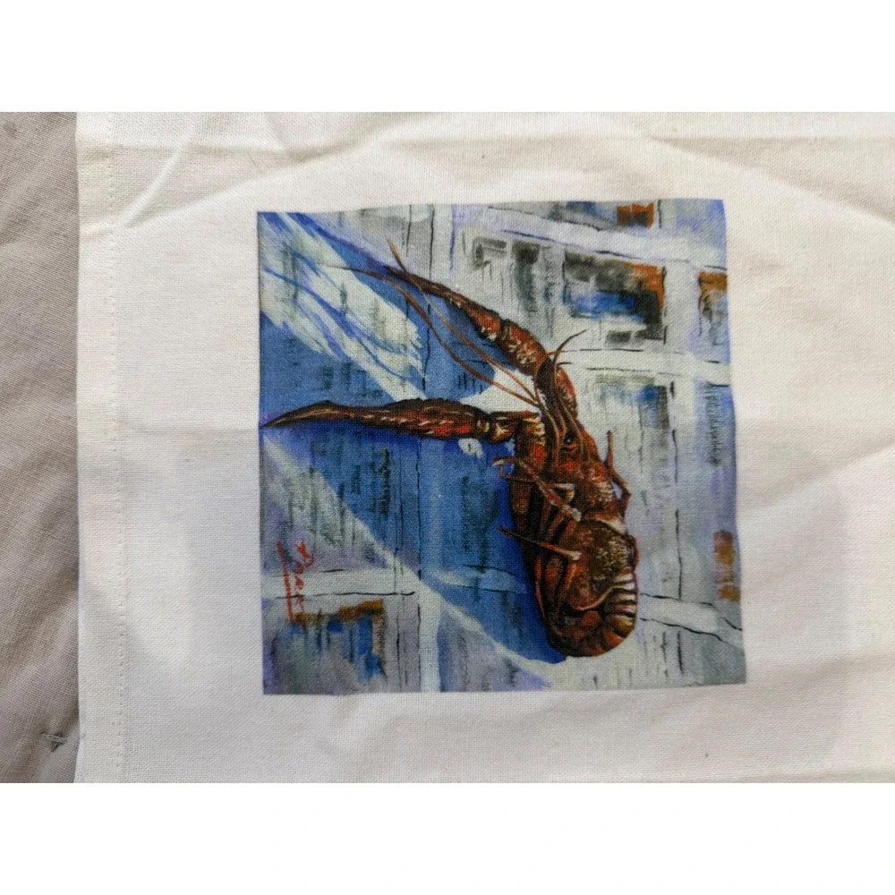 2PC The Parish Line Kitchen Towel Set Doux You Roux Crawfish Cotton New Orleans‎